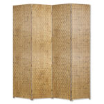 1″ x 84″ x 84″ Gold Wood  Screen