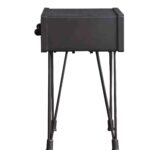 13.8 x 18.5 x 23.2 Charcoal 1 Drawer Wooden  End Table