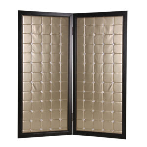 1" x 76" x 84" Brown Faux leather  Screen