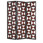 1″ x 59″ x 75″ White Faux leather  Screen