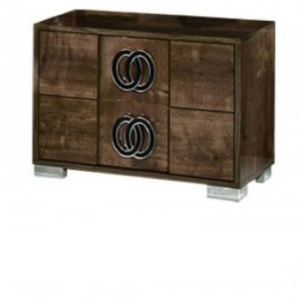 18" Superb Black High Gloss Nightstand