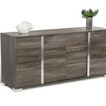 Updated Rustic Gray Wash and Chrome 3 Drawer Dresser