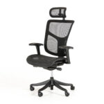 52′ Black Plastic and Aluminum Office Chair
