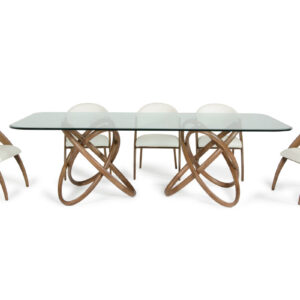 63 X 35 X 30 Walnut Solid Wood Extendable Dining Table