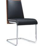 Morgan – Modern Black & Walnut Dining Chair (Set of 2)