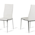 Libby – Modern White Leatherette Dining Chair (Set of 2)