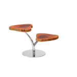 20′ Live Edge Wood and Steel End Table