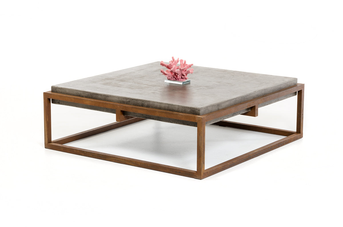 15' Concrete and Metal Coffee Table