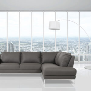 124" Classy Brown Leather Sofa Set