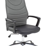 48′ Black Leatherette  Plastic  and Steel Office Chair