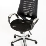 41′ Black Plastic and Steel Office Chair