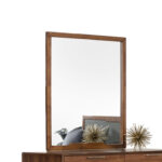 40′ Walnut MDF  Veneer  and Glass Mirror