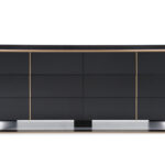 29′ Black and Brushed Bronze Dresser