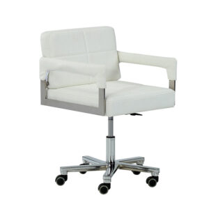 Mirrored Crescent Vanity Stool