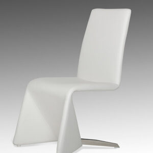 Set of Two Premium All White Stacking Dining Chairs