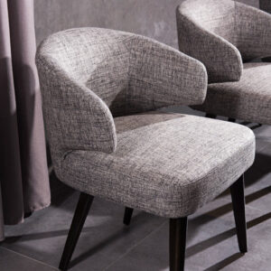 Dark Yellow Velvet with Piping Accent Chair