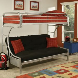 78' X 41' X 60' Twin Over Twin Silver Metal Tube Bunk Bed
