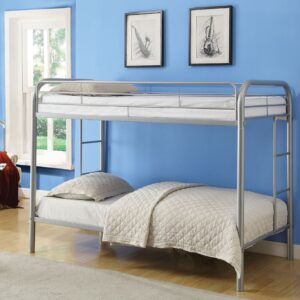 78' X 41' X 60' Twin Over Twin Silver Metal Tube Bunk Bed