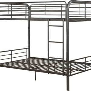 78' X 56' X 67' Twin Over Full Black Bunk Bed