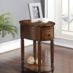 Dark Oak Finish Oval Side or End Table