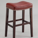 19′ X 14′ X 26′ 2pc Red And Espresso Counter Height Stool