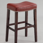 20′ X 15′ X 30′ 2pc Red And Espresso Bar Stool