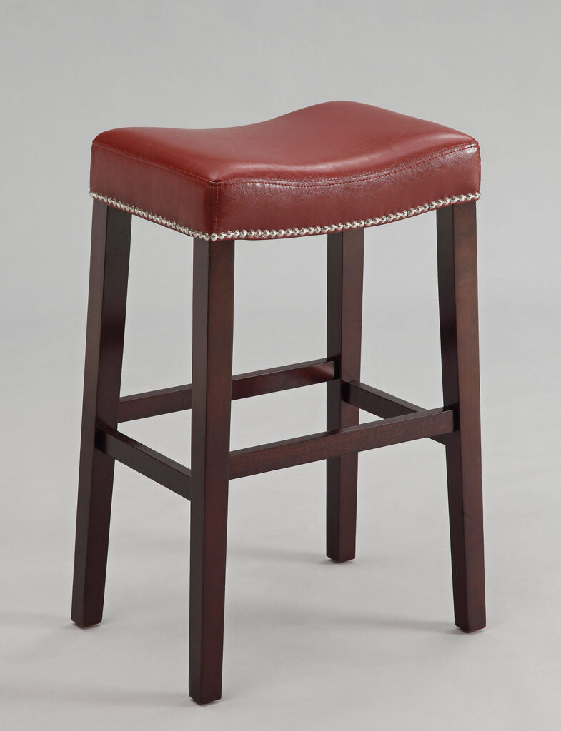 20′ X 15′ X 30′ 2pc Red And Espresso Bar Stool