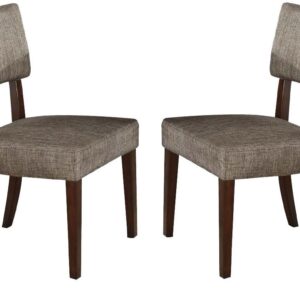 17' X 20' X 44' Fabric Stainless Steel Upholstered Seat Side Chair Set2