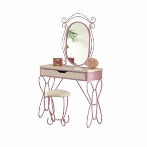 Set of Two Beige Faux Leather Cantilever Chairs