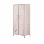 32′ X 21′ X 67′ White And Light Purple Metal Tube Armoire