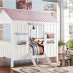 84′ X 59′ X 77′ White And Pink Cottage Full Bed