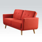 56′ X 31′ X 35′ Red Linen Loveseat