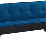 66′ X 29′ X 28′ Blue Flannel Fabric Adjustable Couch