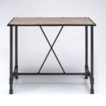 23.5′ X 47.5′ X 41′ Oak And Black Bar Table