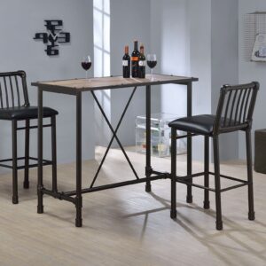 20' X 19' X 41' 2pc Black And Antique Black Bar Chair