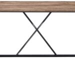 Modern Farmhouse Oak and Black Chain Link Office Desk