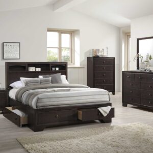 33" Black Three Drawer Dresser