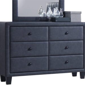 33" Black Three Drawer Dresser