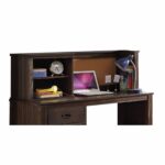 49′ X 12′ X 16′ Antique Charcoal Brown Desk Hutch