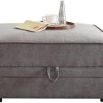 30′ X 34′ X 19′ Gray Velvet Ottoman With Storage
