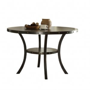 46' X 120' X 32' Antique Platinum Wood Poly Resin Dining Table (120'L)