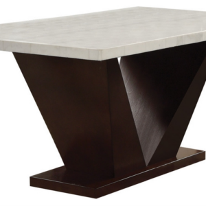 White and Grey Two Toned Oval Design support with Rectangular Glass Top Dining Table