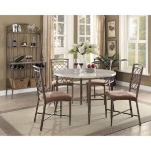 40' X 72' X 30' Marble Gray Oak Wood Marble Dining Table