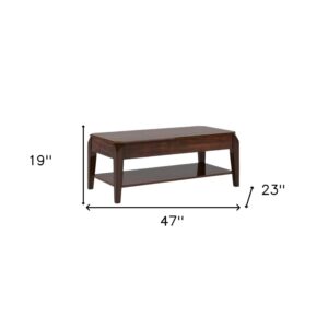 47' X 20' X 14' White And Chrome Particle Board Coffee Table