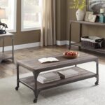 24′ X 14′ X 25′ Weathered Oak And Antique Silver End Table