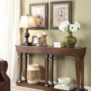 Modern Rustic Black Rattan Double Decker Accent Cabinet