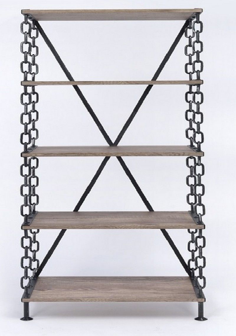 40' X 18' X 72' Rustic Oak And Antique Black Long Side Pier