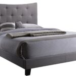 Gray Queen Size Tufted Upholstered Bed