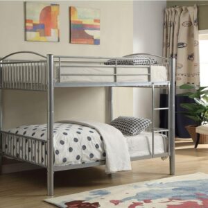 78' X 41' X 60' Twin Over Twin Silver Metal Tube Bunk Bed
