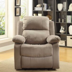 Set of Two Light Brown Faux Leather and Fabric Counter Stools